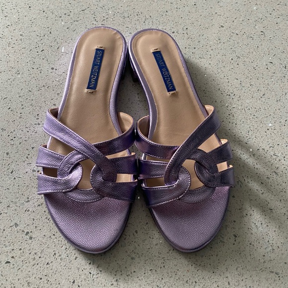 Stuart Weitzman Lavender Slides - Picture 3 of 8